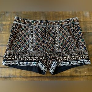 Embellished Sequin Tribal Shorts